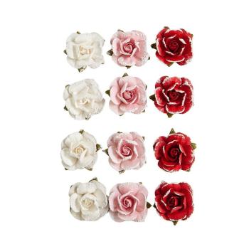 Prima Marketing - Papier Blumen "Candy Cane Lane" Flowers Candy Cane