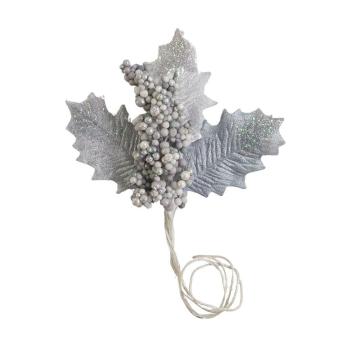 Prima Marketing - Papier Blumen "Candy Cane Lane" Flowers Silver Bells