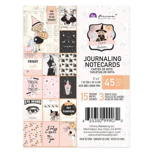 Prima Marketing - Designpapier "Luna" Paper Pack - Journaling Cards 3x4 Inch - 45 Bogen