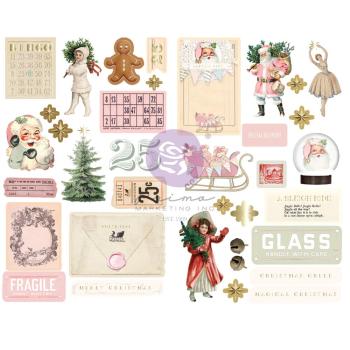 Prima Marketing - Aufkleber "Christmas Market" Chipboard Sticker 