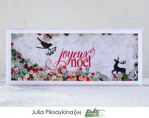 Picket Fence Studios - Stempelset "Joyeux Noel" Clear stamps