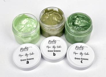 Picket Fence Studios - Paper Glaze Set  "Ombre Grass Greens" 3x1,5oz (3x42,6g)
