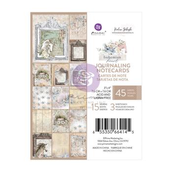 Prima Marketing - Designpapier "Bohemian Heart" Paper Pack - Journaling Cards 3x4 Inch - 45 Bogen