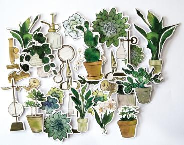 Craft Consortium - Stanzteile "Botany Boutique" Chipboard Ephemera