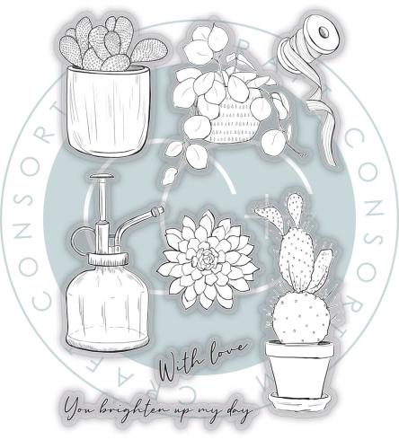 Craft Consortium - Stempelset "Cactus" Clear Stamps