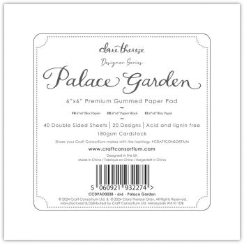 Craft Consortium - Designpapier "Palace Garden" Paper Pad 6x6 Inch - 40 Bogen