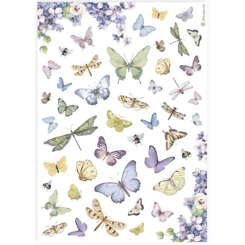 Stamperia - Decopatch Papier "Butterflies" Decoupage A4 - 6 Bogen  