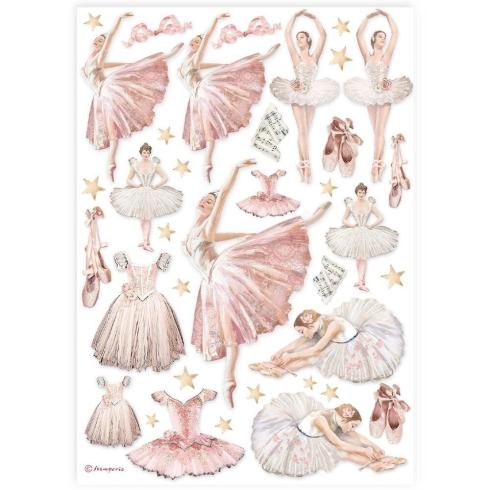 Stamperia - Decopatch Papier "Dancer" Decoupage A4 - 6 Bogen  