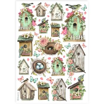 Stamperia - Decopatch Papier "Nests" Decoupage A4 - 6 Bogen  