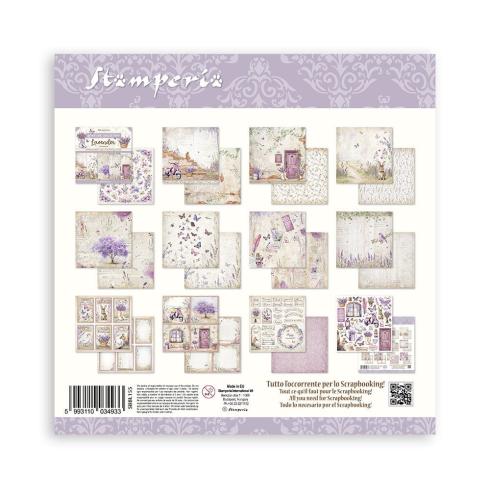 Stamperia - Designpapier "Lavender" Paper Pack 12x12 Inch - 10 Bogen