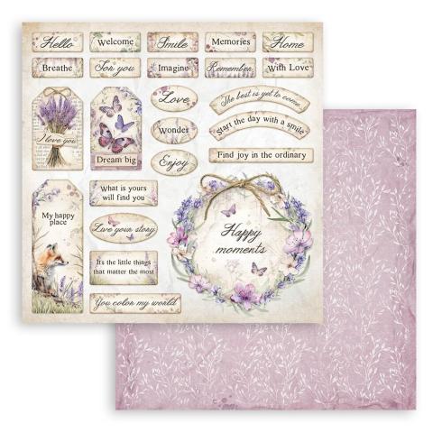 Stamperia - Designpapier "Lavender" Paper Pack 12x12 Inch - 10 Bogen