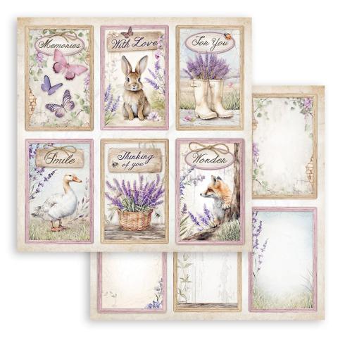 Stamperia - Designpapier "Lavender 6 Cards" Paper Sheets 12x12 Inch - 10 Bogen