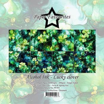 Paper Favourites - Designpapier "Alcohol Ink - Lucky Clover" Paper Pack 12x12 Inch 8 Bogen
