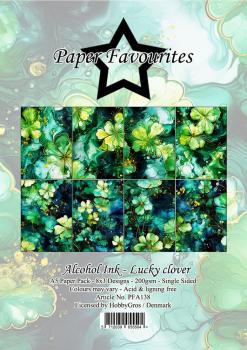 Paper Favourites - Designpapier "Alcohol Ink - Lucky Clover" Paper Pack A5 - 24 Bogen