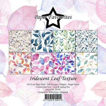 Paper Favourites - Designpapier "Iridescent Leaf Texture" Paper Pack 6x6 Inch - 24 Bogen