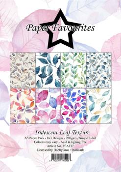 Paper Favourites - Designpapier "Iridescent Leaf Texture" Paper Pack A5 - 24 Bogen