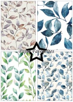 Paper Favourites - Designpapier "Iridescent Leaf Texture" Paper Pack A5 - 24 Bogen