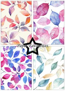 Paper Favourites - Designpapier "Iridescent Leaf Texture" Paper Pack A5 - 24 Bogen