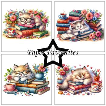 Paper Favourites - Designpapier "Sleeping Cats" Paper Pack 12x12 Inch 8 Bogen