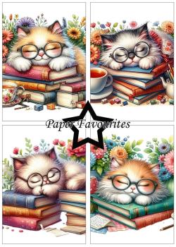 Paper Favourites - Designpapier "Sleeping Cats" Paper Pack A5 - 24 Bogen