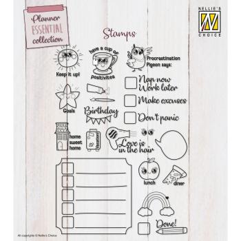 Nellie Snellen - Stempelset"To-do's & More" Clear Stamps Planer Essential Collection
