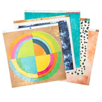 American Crafts - Designpapier "Mixed Media" Paper Pack 12x12 Inch - 48 Bogen