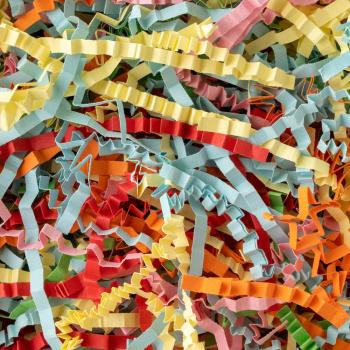 American Crafts - geschreddertes Papier "Rainbow" Handmade Paper - Shredded Paper 80g