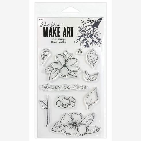Ranger - Stempelset by Wendy Vecchi "Floral Doodles" Make Art Clear Stamps