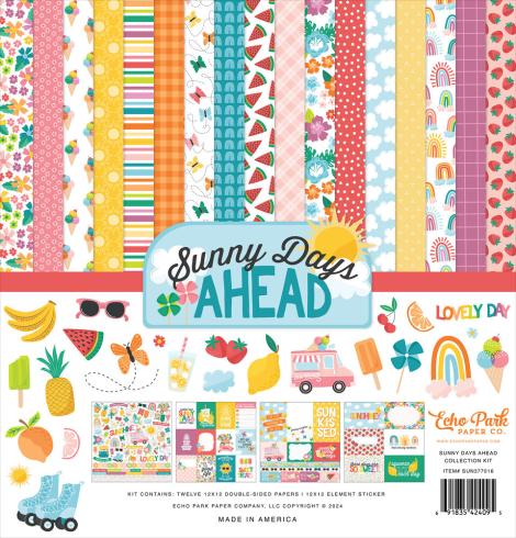 Echo Park - Designpapier "Sunny Days Ahead" Collection Kit 12x12 Inch - 12 Bogen