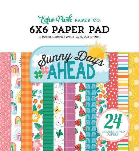 Echo Park - Designpapier "Sunny Days Ahead" Paper Pack 6x6 Inch - 24 Bogen