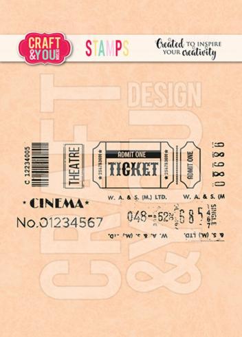 Craft & You Design - Stempelset "Ticket 2" Clear Stamps