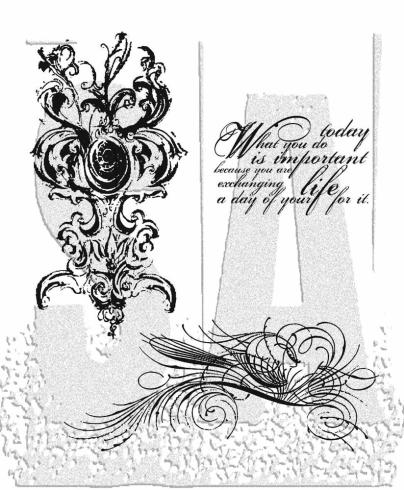 Stampers Anonymous - Gummistempelset "Fancy Flourish" Cling Stamp Design by Tim Holtz