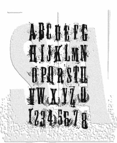 Stampers Anonymous - Gummistempelset "Grunge Alphabet" Cling Stamp Design by Tim Holtz