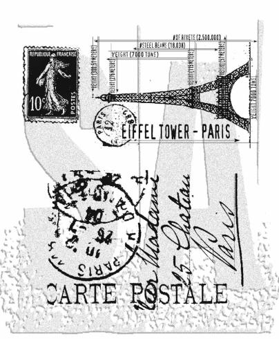 Stampers Anonymous - Gummistempelset "I See Paris" Cling Stamp Design by Tim Holtz