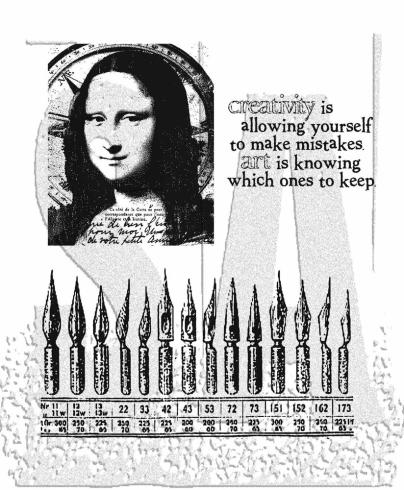 Stampers Anonymous - Gummistempelset "Mona's Sketchbook" Cling Stamp Design by Tim Holtz