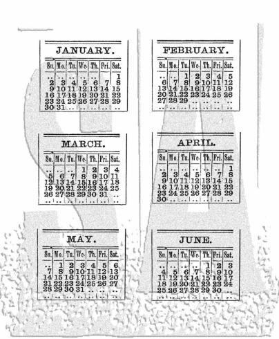 Stampers Anonymous - Gummistempelset "Calendar 1" Cling Stamp Design by Tim Holtz
