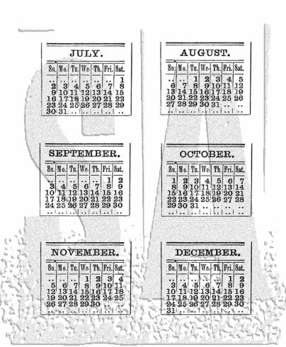 Stampers Anonymous - Gummistempelset "Calendar 2" Cling Stamp Design by Tim Holtz