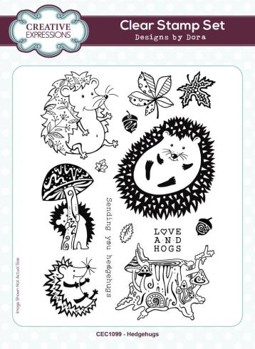 Creative Expressions - Stempelset "Hedgehugs" Clear Stamps 6x8 Inch Design by Dora