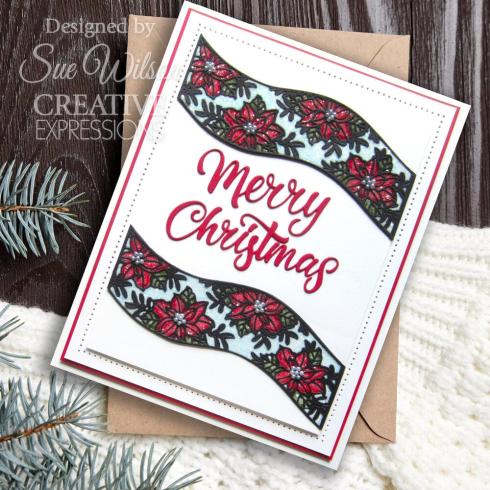 Creative Expressions - Stanzschablone "Festive Collection Poinsettia Ribbon Wave" Craft Dies Design by Sue Wilson