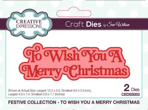 Creative Expressions - Stanzschablone "Festive Collection To Wish You A Merry Christmas" Craft Dies Design by Sue Wilson