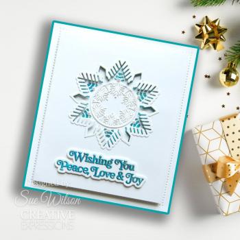 Creative Expressions - Stanzschablone "Festive Collection Wishing You Peace Love & Joy" Craft Dies Design by Sue Wilson