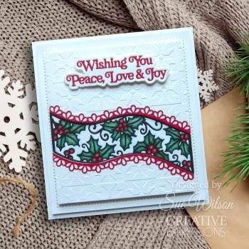 Creative Expressions - Stanzschablone "Festive Collection Wishing You Peace Love & Joy" Craft Dies Design by Sue Wilson