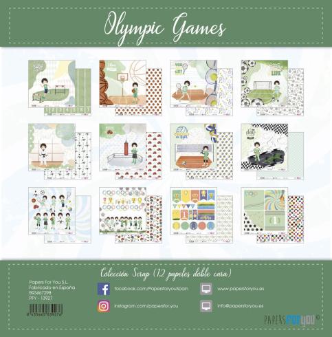 Papers For You - Designpapier "Olympic Games Niño Moreno" Scrap Paper Pack 30,5 x 32 cm - 12 Bogen