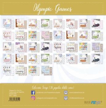 Papers For You - Designpapier "Olympic Games Niñas" Scrap Paper Pack 6x6 Inch - 36 Bogen  