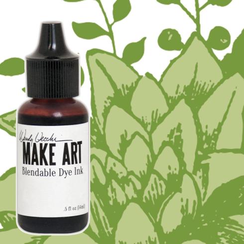 Ranger - Make Art Blendable Dye Ink Reinker "Leaf Green" Design by Wendy Vecchi - Nachfüller