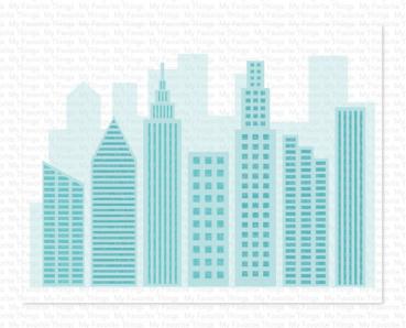 My Favorite Things - Schablone 4 1/2x6 Inch "City Skyline" Stencil