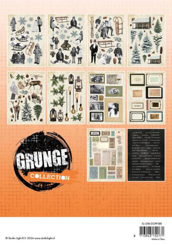 Studio Light - Stanzteile "Grunge Elements" Die Cut Block - 20 Bogen