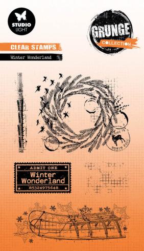 Studio Light - Stempelset "Winter Wonderland" Clear Stamps Grunge Collection