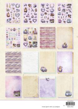 Studio Light - Stanzteile "Lavender Season" Die Cut Block - 32 Bogen