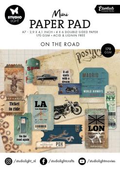 Studio Light - Designpapier "On The Road" Mini Paper Pad 2,9x4,1 Inch - 24 Bogen